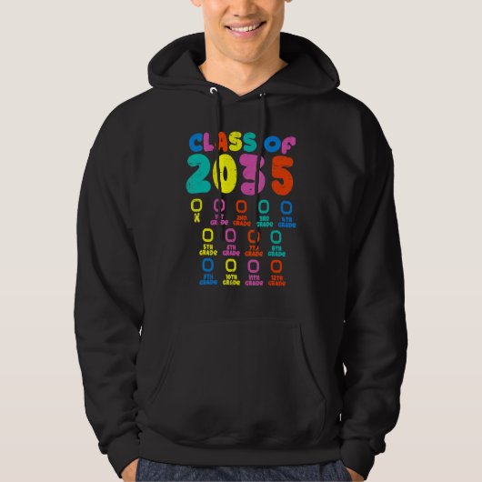 Veste À Capuche Classe De 2035 Augmenter Avec Moi Checklist Gradua (Devant)