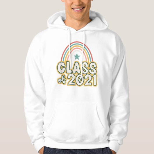 Veste À Capuche Classe Retro Boho Rainbow de 2021 (Devant)