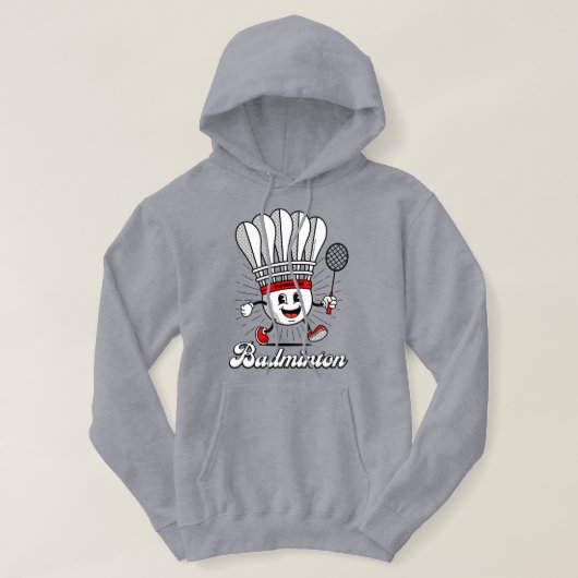 Veste À Capuche Classique de la mascotte de badminton (Design devant)