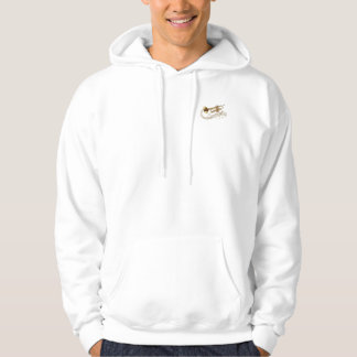Veste À Capuche Classique Trompette Dorée & Notes de Musique Blanc