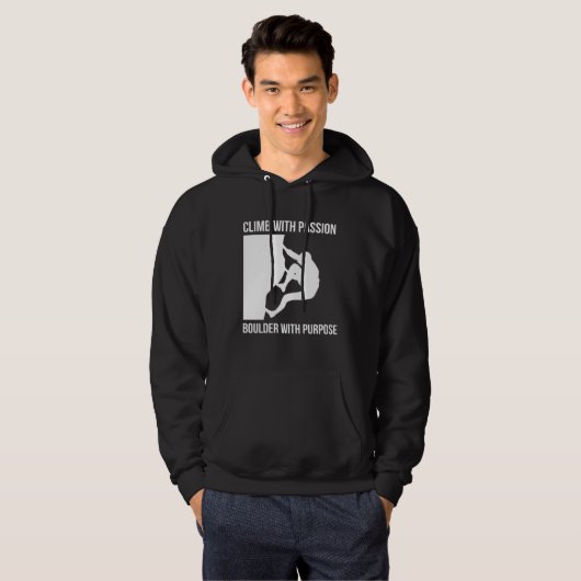 Veste À Capuche Climb With Passion Boulder With Purpose (Devant entier)