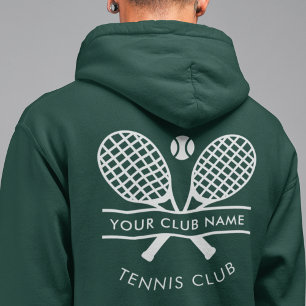 Veste À Capuche Club de tennis Nom de l'entraîneur Logo de l'équip