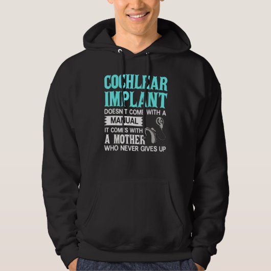 Veste À Capuche Cochlear Implant Sensibilisation Sourde (Devant)