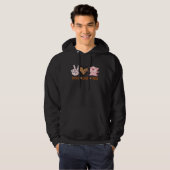 Veste À Capuche Cochons d'amour de paix (Devant entier)