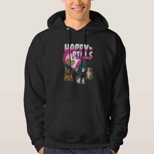 Veste À Capuche Cochons d'Inde heureux (Devant)