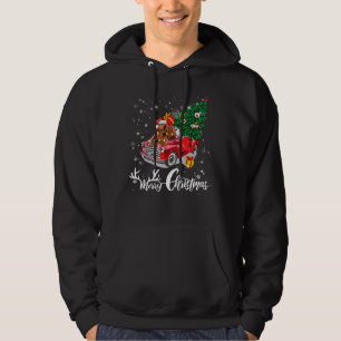 Veste À Capuche Cocker Spaniel Rides Camion Rouge Pajama de Noël