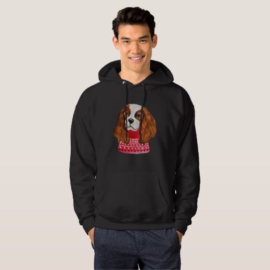 Veste À Capuche Cocker Spaniel Ugly Christmas Sweater Cocker Spani (Devant entier)