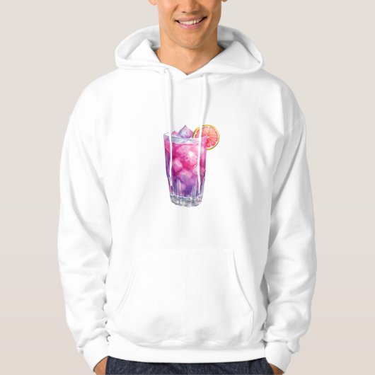 Veste À Capuche Cocktail Citronade Rose (Devant)