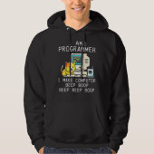 Veste À Capuche Codage du bloc sonore du casque de programmateur (Devant)