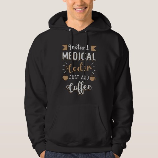 Veste À Capuche Codage ICD Coder Médicale instantané (Devant)