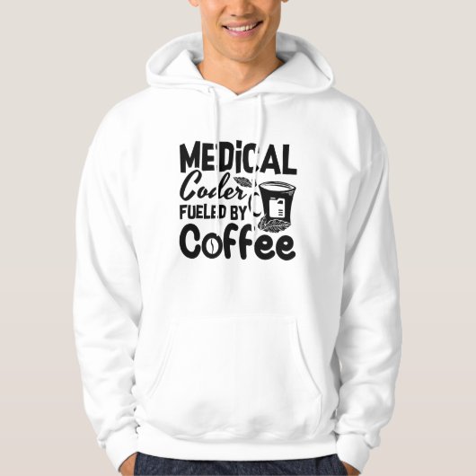 Veste À Capuche Code médical Fueled by Coffee Programmer Coding (Devant)