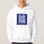 Veste À Capuche Code QR (généré instantanément) modifiable | Bleu (Devant)