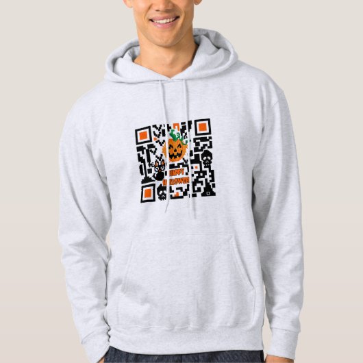 Veste À Capuche code QR Halloween (Devant)