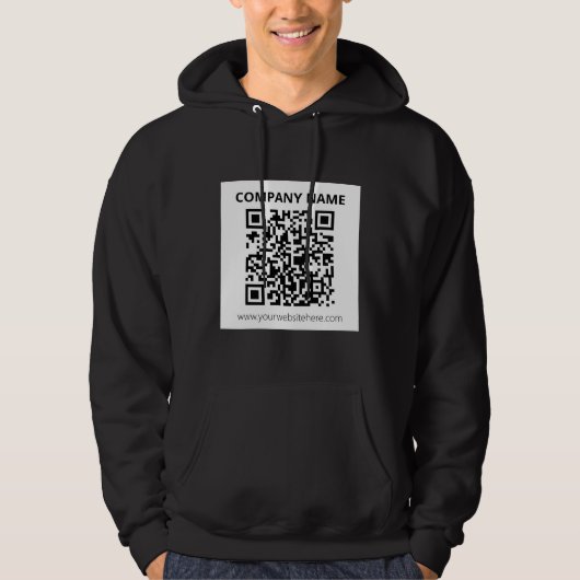 Veste À Capuche Code QR modifiable et conception personnalisée sim (Devant)