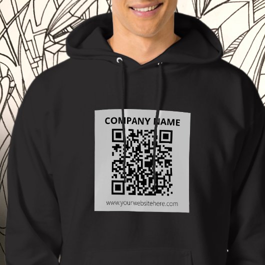 Veste À Capuche Code QR modifiable et conception simple personnali