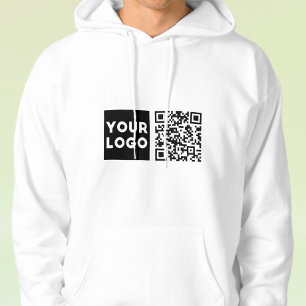 Veste À Capuche Code QR modifiable et logo ou image de votre entre