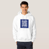 Veste À Capuche Code QR modifiable (généré instantanément) | bleu  (Devant entier)