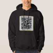 Veste À Capuche Code QR numérisable modifiable + votre nom d'entre (Devant)