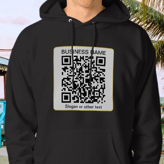 Veste À Capuche Code QR numérisable modifiable + votre nom d'entre