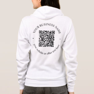 Veste À Capuche Code QR téléchargé Plus Texte circulaire modifiabl