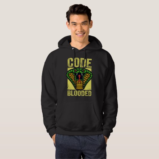 Veste À Capuche Coder coding coder computer snake developer (Devant entier)
