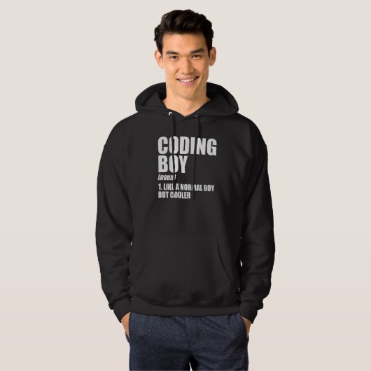 Veste À Capuche Coding Boy Definition Noun Software Developer Prog (Devant entier)