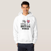 Veste À Capuche Cœur appartient britannique (Devant entier)