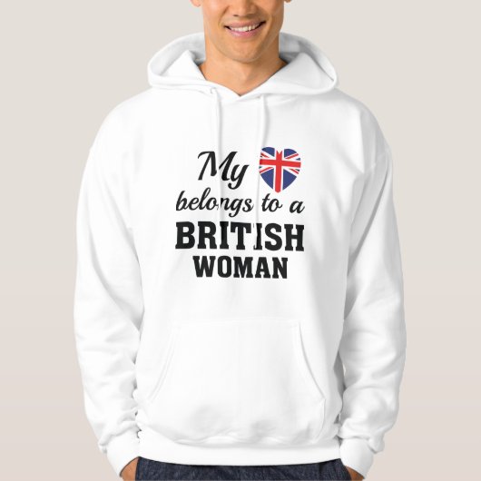 Veste À Capuche Cœur appartient britannique (Devant)