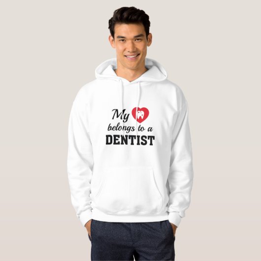 Veste À Capuche Coeur Appartient Dentiste (Devant entier)