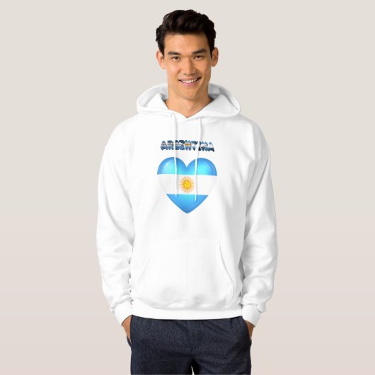 Veste À Capuche Coeur argentin (Devant entier)