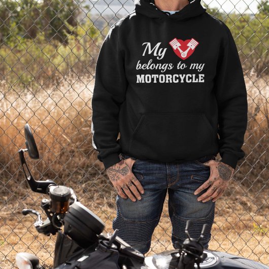 Veste À Capuche Coeur Belongs Motorcycle