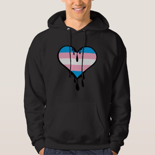 Veste À Capuche Coeur de séchage de la Fierté trans (Devant)
