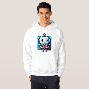 Veste À Capuche Coeur de tenue de robot mignon - Amour adorable et