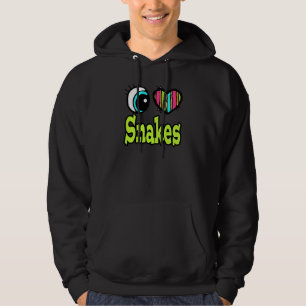 Veste À Capuche Coeur des yeux lumineux J'aime les serpents