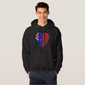 Veste À Capuche Coeur du drapeau australien marocain (Devant entier)