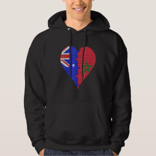 Veste À Capuche Coeur du drapeau australien marocain