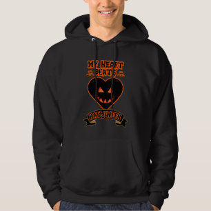 Veste À Capuche Coeur noir Halloween Citrouille mal visage Éffraya