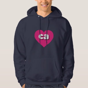 Veste À Capuche Coeur rose chaud Californie - J'aime ca