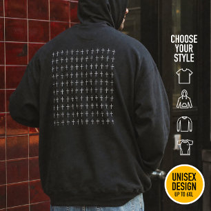 Veste À Capuche Cœur Sacré Croix Blanches Symétriques Jean 14:6
