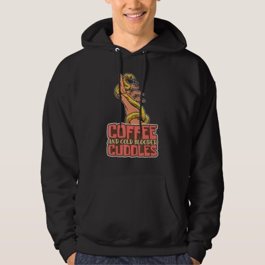 Veste À Capuche Coffee And Cold Blooded Cuddles Snake and Coffee (Devant)