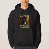 Veste À Capuche Coffee Because Murder Is Wrong Black Cat with Coff (Devant)