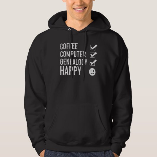 Veste À Capuche Coffee Computer Genealogist Ancestry Lin (Devant)
