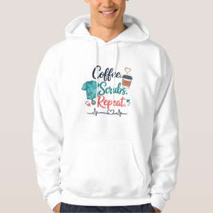Veste À Capuche Coffee. Scrubs. Repeat.