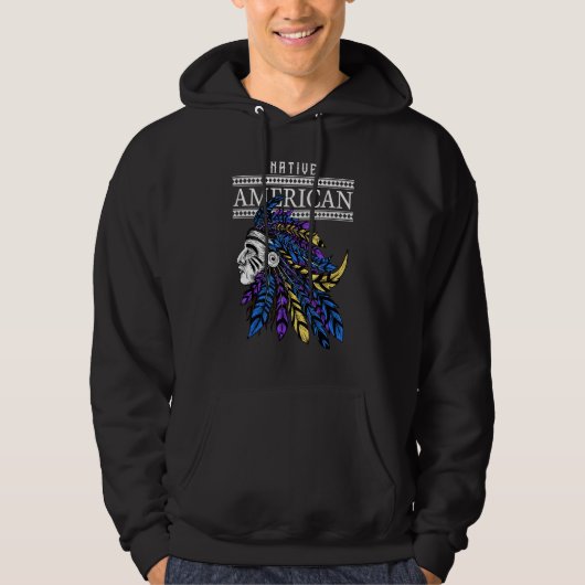 Veste À Capuche Coiffure autochtone - Coiffure amérindienne (Devant)