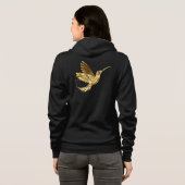 Veste À Capuche Colibri noir et or (Dos entier)