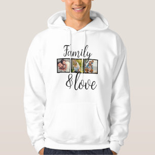 Veste À Capuche Collage photo personnalisé de famille et d'amour