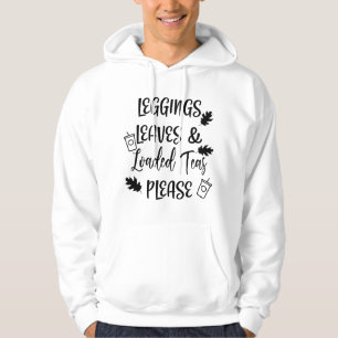 Veste À Capuche Collants Feuilles & S'il vous plaît Thés Chargés