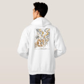 Veste À Capuche Collection de design blanc et or (Dos entier)