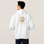 Veste À Capuche Collection de design blanc et or (Dos entier)