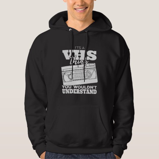 Veste À Capuche Collectionneur de cassettes vidéo VHS (Devant)